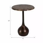 Table d'appoint en marbre pour la décoration intérieure - Petite table décorative pour table de chevet de chambre à coucher et décoration de salon