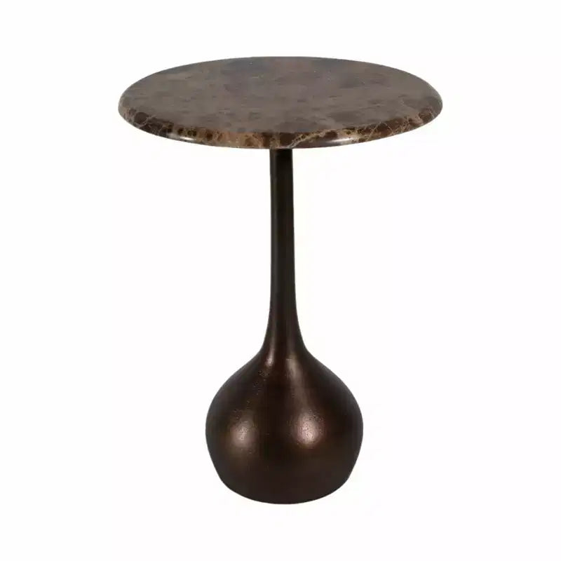 Table d'appoint en marbre pour la décoration intérieure - Petite table décorative pour table de chevet de chambre à coucher et décoration de salon
