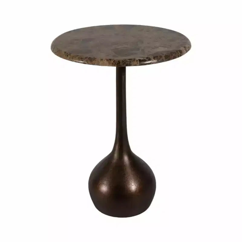 Table d'appoint en marbre pour la décoration intérieure - Petite table décorative pour table de chevet de chambre à coucher et décoration de salon