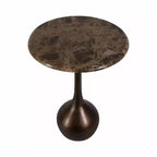Table d'appoint en marbre pour la décoration intérieure - Petite table décorative pour table de chevet de chambre à coucher et décoration de salon