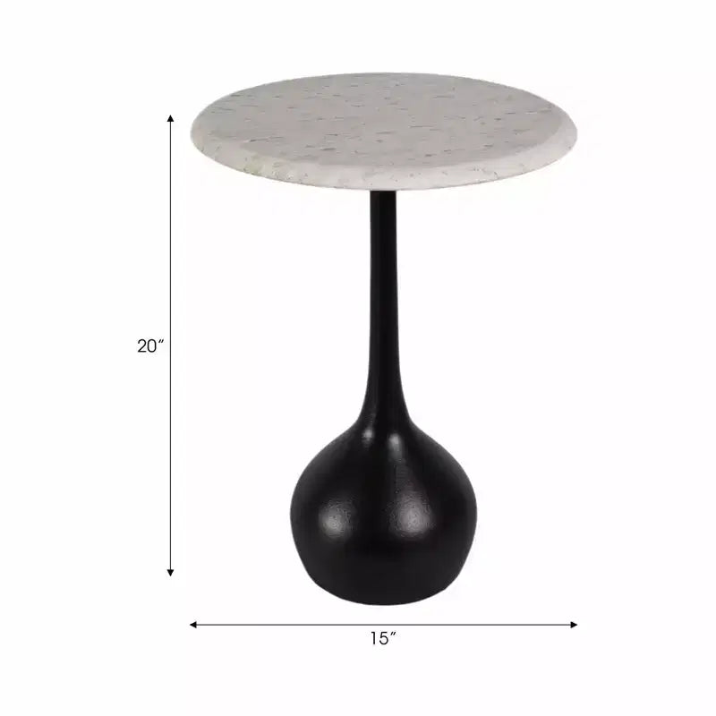 Table d'appoint en marbre pour la décoration intérieure - Petite table décorative pour table de chevet de chambre à coucher et décoration de salon