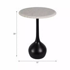 Table d'appoint en marbre pour la décoration intérieure - Petite table décorative pour table de chevet de chambre à coucher et décoration de salon