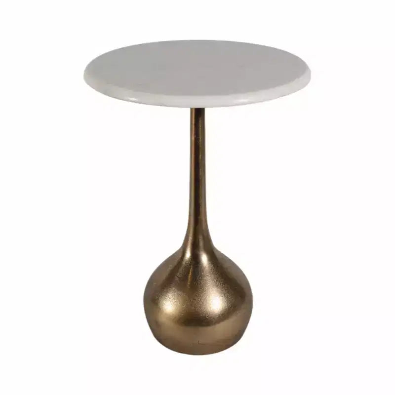 Table d'appoint en marbre pour la décoration intérieure - Petite table décorative pour table de chevet de chambre à coucher et décoration de salon