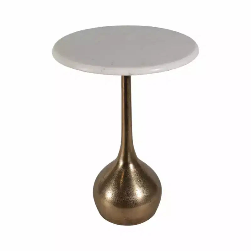 Table d'appoint en marbre pour la décoration intérieure - Petite table décorative pour table de chevet de chambre à coucher et décoration de salon