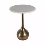 Table d'appoint en marbre pour la décoration intérieure - Petite table décorative pour table de chevet de chambre à coucher et décoration de salon
