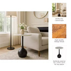 Table d'appoint en marbre pour la décoration intérieure - Petite table décorative pour table de chevet de chambre à coucher et décoration de salon