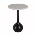 Table d'appoint en marbre pour la décoration intérieure - Petite table décorative pour table de chevet de chambre à coucher et décoration de salon