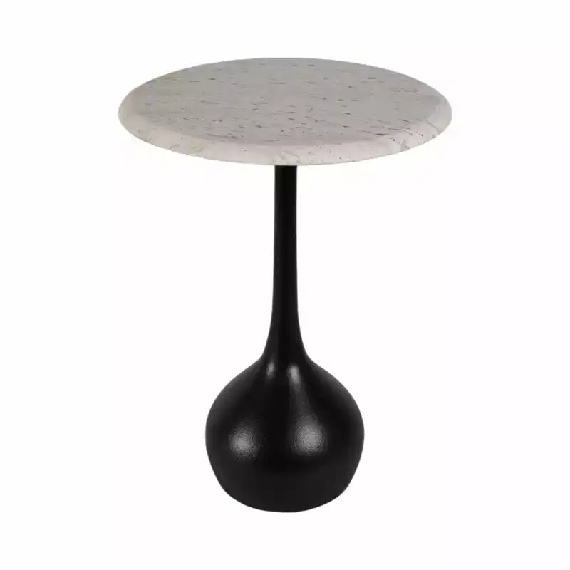 Table d'appoint en marbre pour la décoration intérieure - Petite table décorative pour table de chevet de chambre à coucher et décoration de salon
