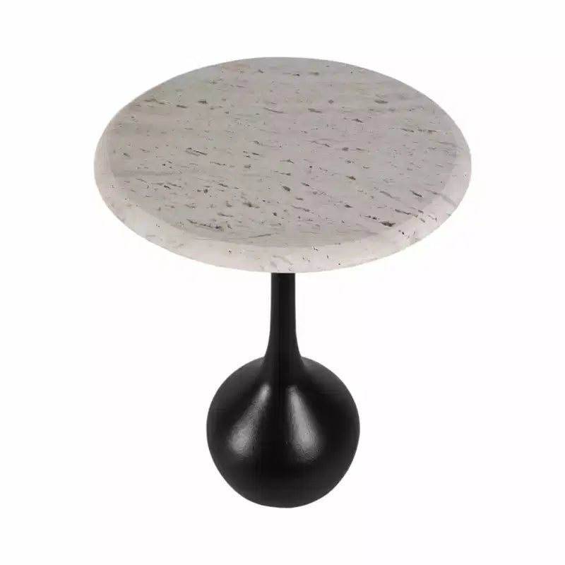 Table d'appoint en marbre pour la décoration intérieure - Petite table décorative pour table de chevet de chambre à coucher et décoration de salon