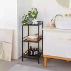 Étagère autoportante en métal à 3/4 niveaux, étagère de rangement multifonctionnelle, organisateur peu encombrant pour salle de bain, salon, chambre, cuisine