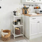 Étagère autoportante en métal à 3/4 niveaux, étagère de rangement multifonctionnelle, organisateur peu encombrant pour salle de bain, salon, chambre, cuisine