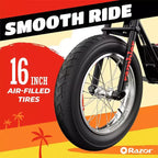 Mini-moto électrique Rétro Razor Rambler 16 avec moteur 350W et batterie 36V, noire