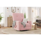 Fauteuil inclinable moderne 3 en 1 pivotant et à bascule, fauteuil à bascule à 360° avec dossier et repose-pieds réglables, fauteuil rembourré pour chambre de bébé, salon, chambre à coucher