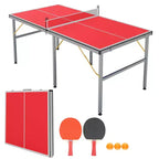 Table de ping-pong portable, 183x91 cm, professionnelle, pour intérieur/extérieur, avec filet, 2 raquettes et 3 balles, pour adultes/adolescents