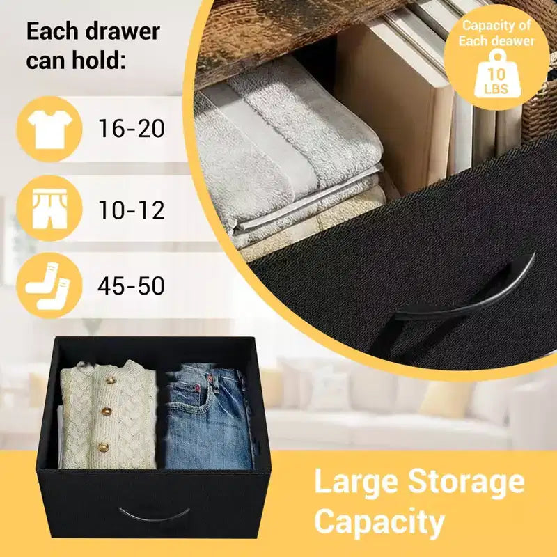 Commode étroite à 3 tiroirs – Meuble de rangement moderne et compact avec bacs en tissu amovibles – Organisateur peu encombrant pour chambre, placard, appartement