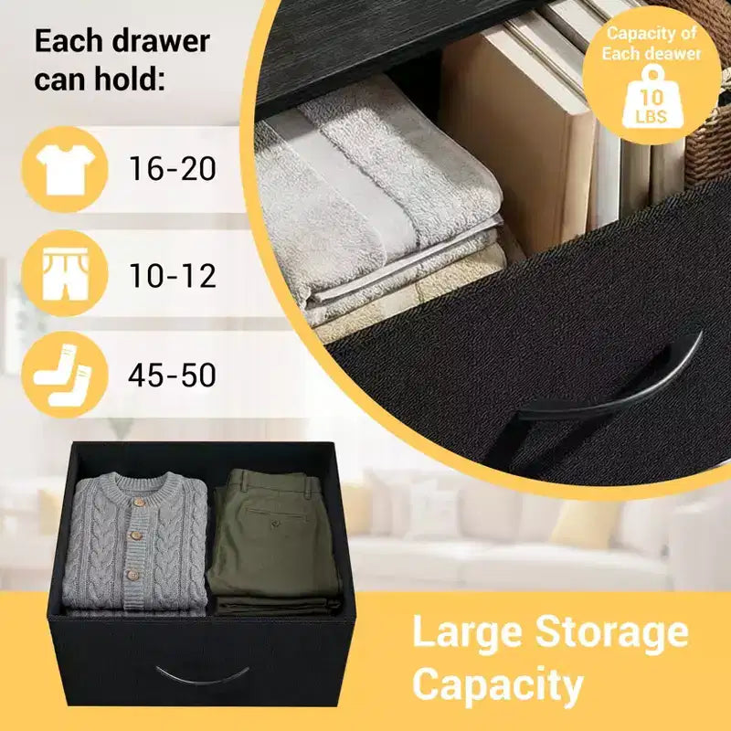 Commode étroite à 3 tiroirs – Meuble de rangement moderne et compact avec bacs en tissu amovibles – Organisateur peu encombrant pour chambre, placard, appartement