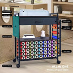 Organisateurs et chariot de rangement pour loisirs créatifs, rangement et organiseur de rouleaux de vinyle, design spacieux, pour salle de loisirs créatifs