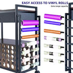 Organisateurs et chariot de rangement pour loisirs créatifs, rangement et organiseur de rouleaux de vinyle, design spacieux, pour salle de loisirs créatifs