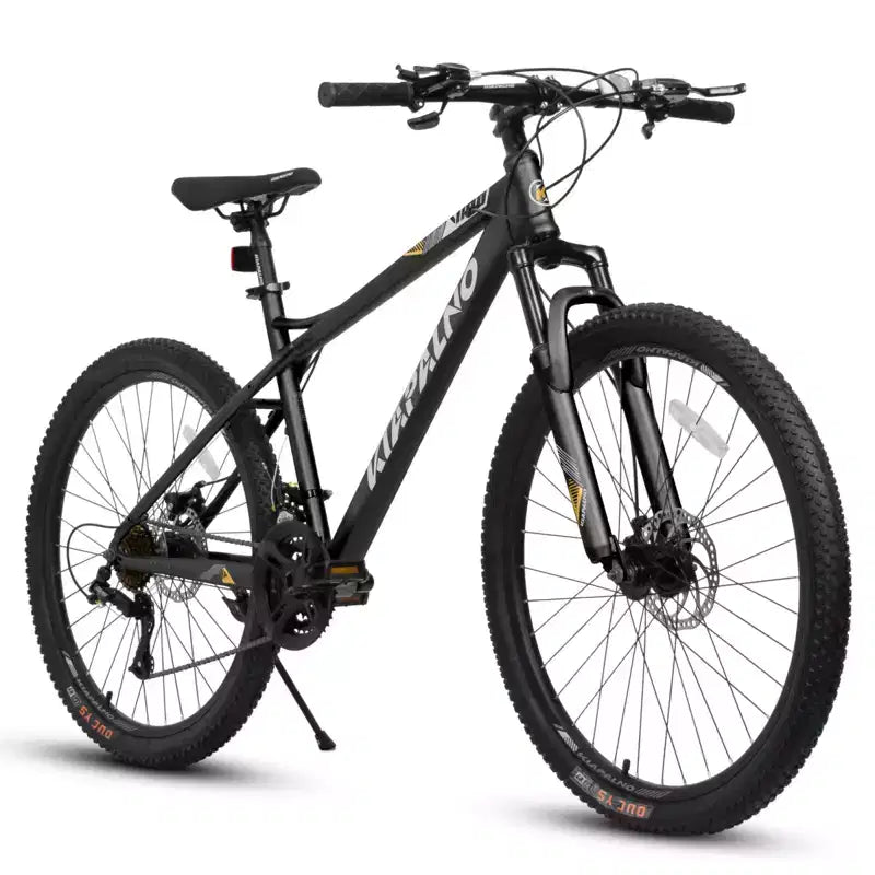 Vélo tout terrain NAYSAYE 26 pouces 21 vitesses pour adulte avec cadre en acier à haute teneur en carbone et double frein à disque mécanique, 67*26,5*38