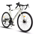 NAYSAYE 700C Road Bike 16 Speed Lightweight Aluminum Frame Bicycle with Dual Disc Brakes for Men and Women, 68*18*37.5