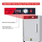 Chauffe-aliments chauffant 4 niveaux, armoire chauffante en acier inoxydable 850W avec bac à eau, compatible avec les bacs 1/1, armoire de fermentation commerciale pour pizza, poulet, pâtisserie