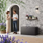 Grand coffre de rangement de 568 litres en résine – Conteneur de rangement extérieur étanche et résistant aux intempéries – Couvercle verrouillable, robuste