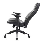 Chaise de bureau de direction Maxwell à dossier haut et revêtement en cuir PU, hauteur et accoudoirs réglables, mécanisme synchrone et pivotant à 360°, chaise de bureau ergonomique