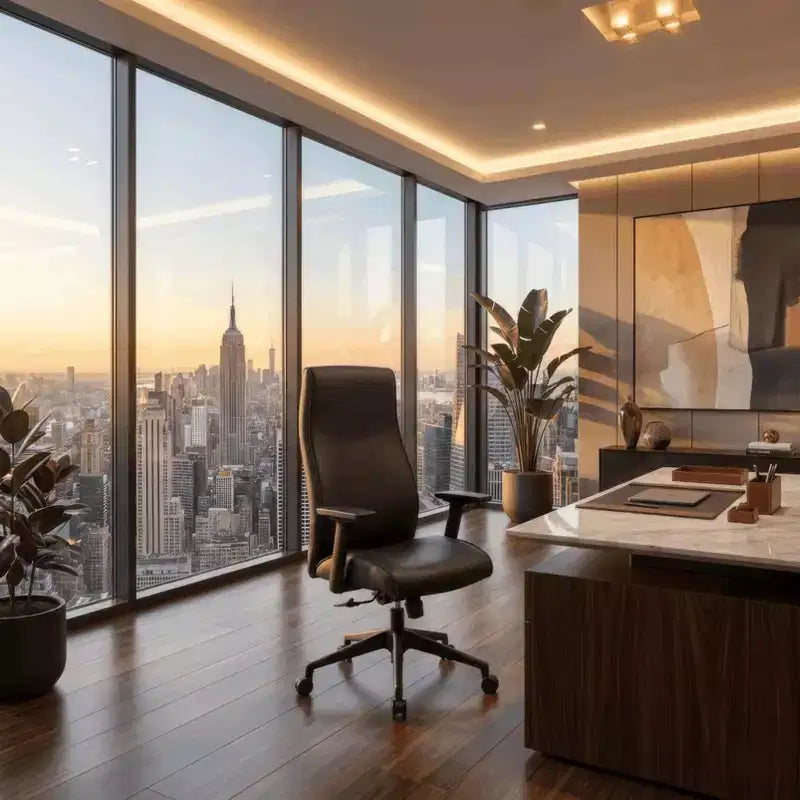 Chaise de bureau de direction Maxwell à dossier haut et revêtement en cuir PU, hauteur et accoudoirs réglables, mécanisme synchrone et pivotant à 360°, chaise de bureau ergonomique