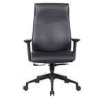 Chaise de bureau de direction Maxwell à dossier haut et revêtement en cuir PU, hauteur et accoudoirs réglables, mécanisme synchrone et pivotant à 360°, chaise de bureau ergonomique