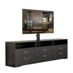 Meuble TV Acekool 6 tiroirs pour salon/chambre avec support, meuble de rangement multimédia en bois, plusieurs couleurs