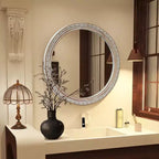 GDFStudio Valemont 23,6 Miroir mural rond orné à cadre vieilli