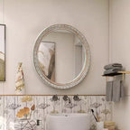 GDFStudio Valemont 23,6 Miroir mural rond orné à cadre vieilli