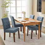 Lot de 6 / 4 chaises de salle à manger Parsons capitonnées - Chaises de cuisine en tissu rembourrées avec pieds en bois et sièges rembourrés - Meubles de salon et de cuisine