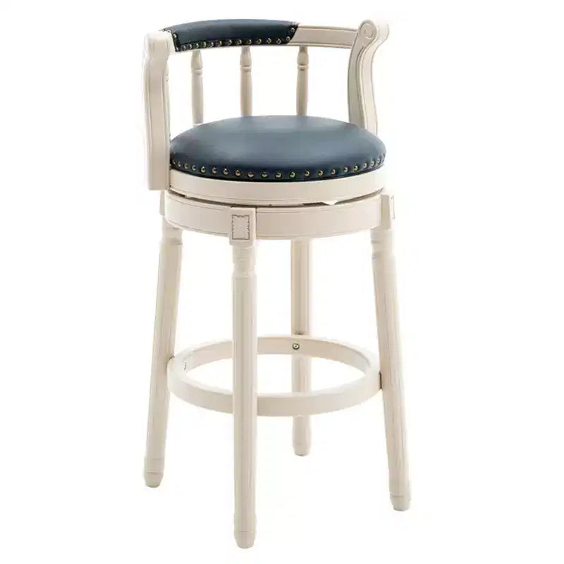 Tabourets de bar pivotants à 360 degrés en bois massif, hauteur d'assise 75 cm, en cuir