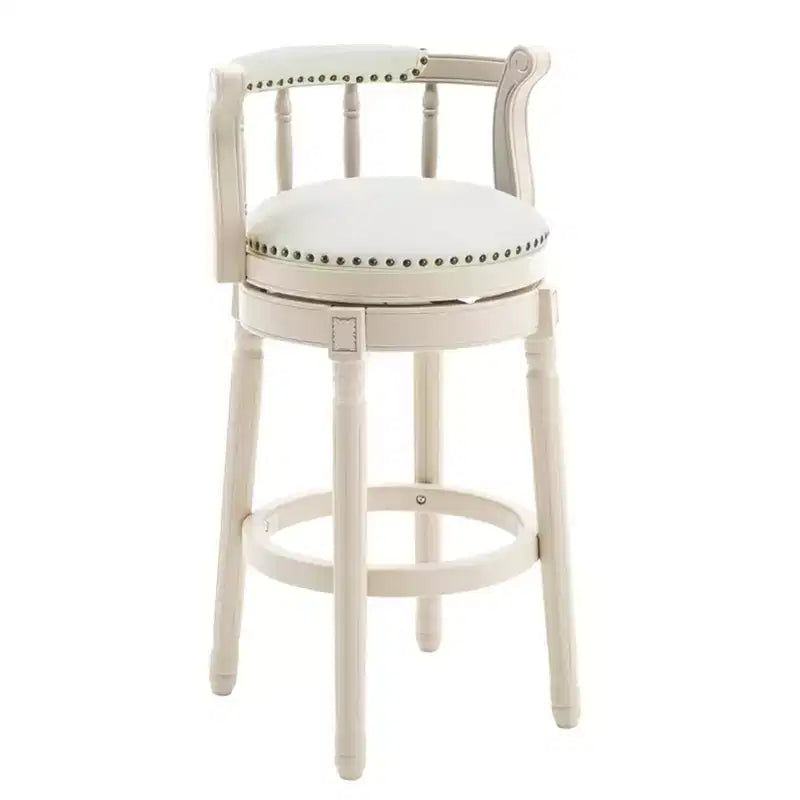 Tabourets de bar pivotants à 360 degrés en bois massif, hauteur d'assise 75 cm, en cuir