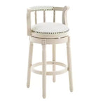 Tabourets de bar pivotants à 360 degrés en bois massif, hauteur d'assise 75 cm, en cuir