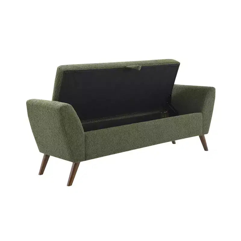Banc de rangement capitonné GDFStudio Rupert Modern de 152 cm avec compartiment caché