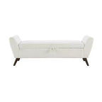 Banc de rangement capitonné GDFStudio Rupert Modern de 152 cm avec compartiment caché