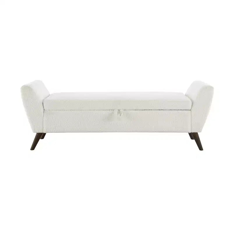 Banc de rangement capitonné GDFStudio Rupert Modern de 152 cm avec compartiment caché