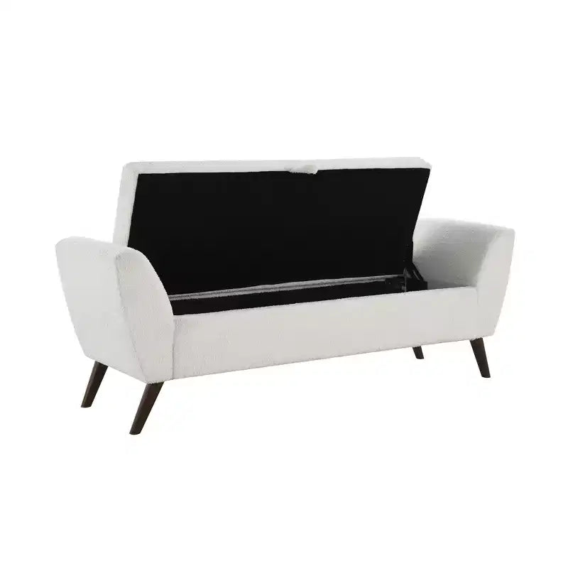 Banc de rangement capitonné GDFStudio Rupert Modern de 152 cm avec compartiment caché