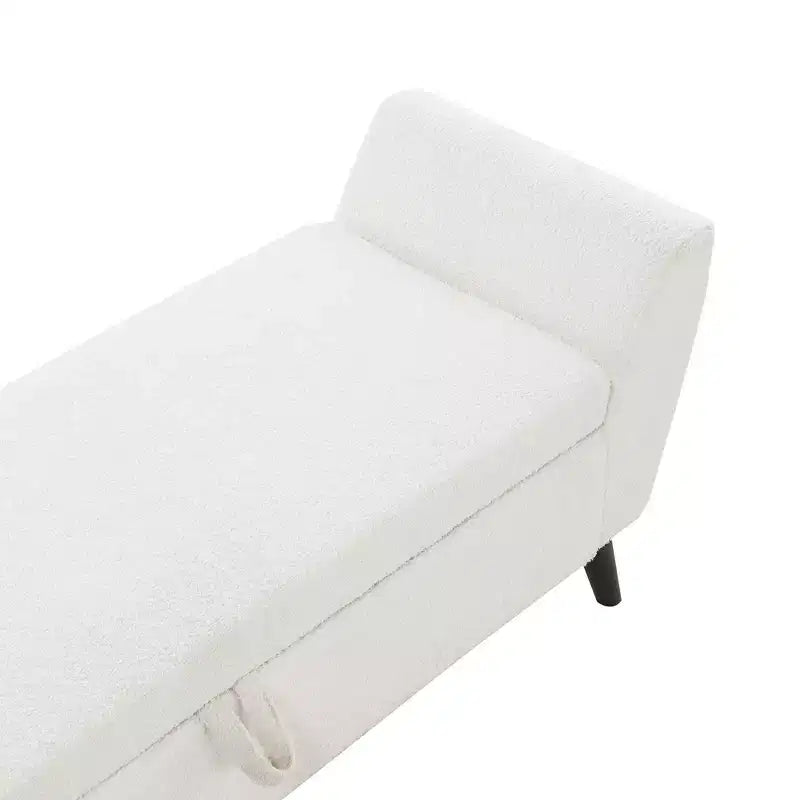 Banc de rangement capitonné GDFStudio Rupert Modern de 152 cm avec compartiment caché
