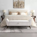 GDFStudio Rupert Modern 60 Inch Upholstered Storage Bench with Hidden Compartment
