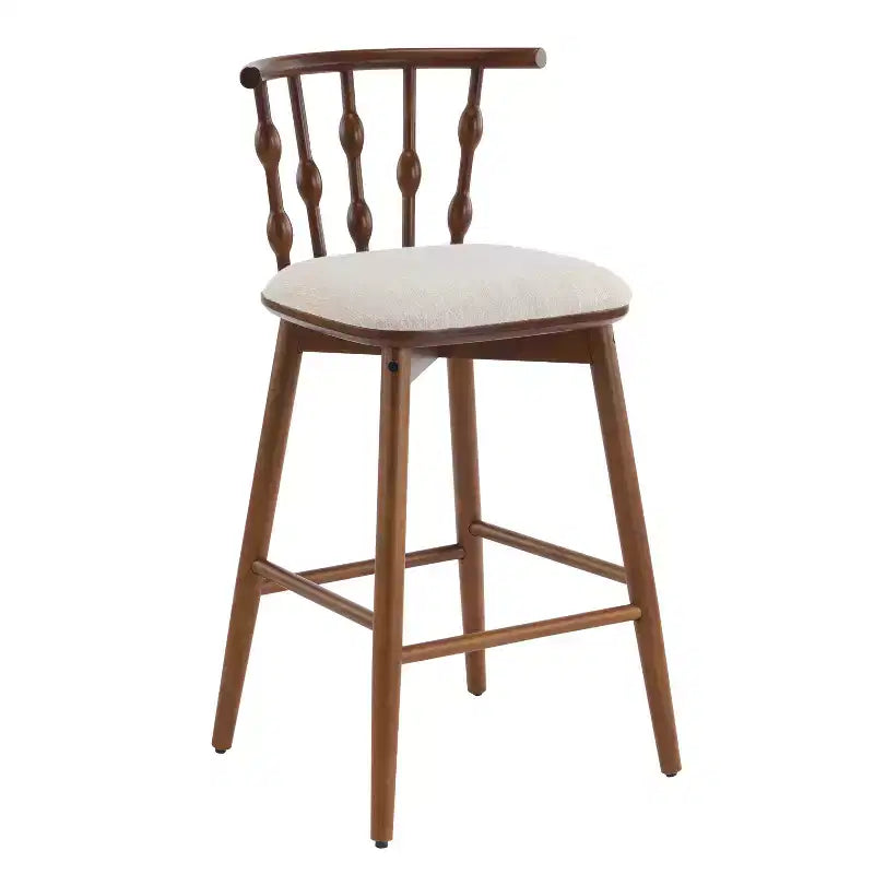 Tabourets de bar ModernLuxe (lot de 2/4), tabourets de comptoir à dossier en fuseau de style Mid-Century avec siège rembourré, tabourets de cuisine modernes pour îlot central