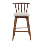 Tabourets de bar ModernLuxe (lot de 2/4), tabourets de comptoir à dossier en fuseau de style Mid-Century avec siège rembourré, tabourets de cuisine modernes pour îlot central