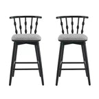 Tabourets de bar ModernLuxe (lot de 2/4), tabourets de comptoir à dossier en fuseau de style Mid-Century avec siège rembourré, tabourets de cuisine modernes pour îlot central
