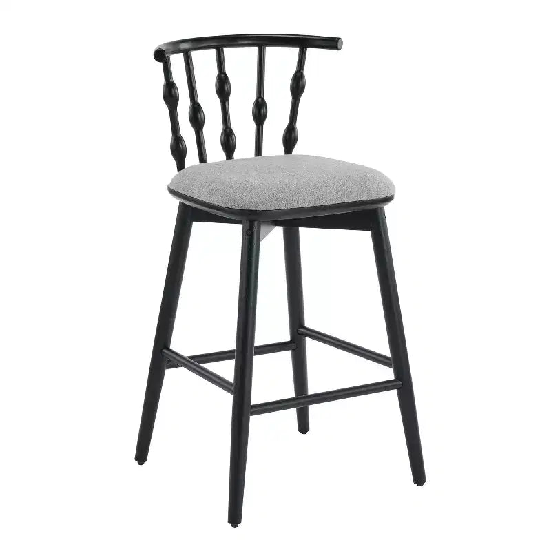 Tabourets de bar ModernLuxe (lot de 2/4), tabourets de comptoir à dossier en fuseau de style Mid-Century avec siège rembourré, tabourets de cuisine modernes pour îlot central