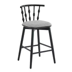 Tabourets de bar ModernLuxe (lot de 2/4), tabourets de comptoir à dossier en fuseau de style Mid-Century avec siège rembourré, tabourets de cuisine modernes pour îlot central