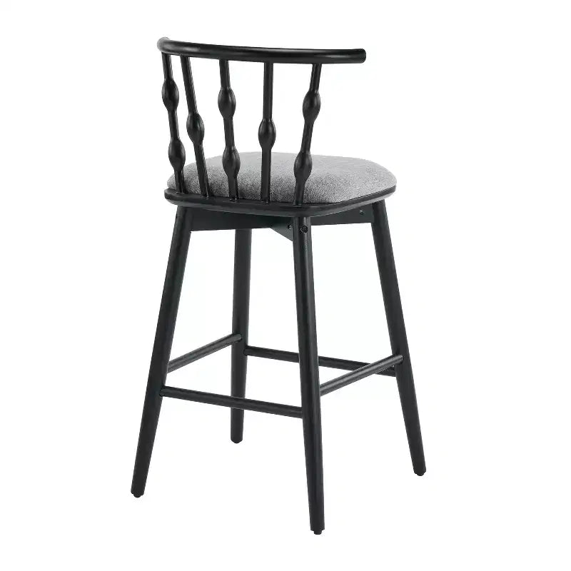 Tabourets de bar ModernLuxe (lot de 2/4), tabourets de comptoir à dossier en fuseau de style Mid-Century avec siège rembourré, tabourets de cuisine modernes pour îlot central