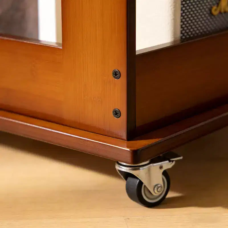 Bureau pliable en bambou GDFStudio Alarice avec rangement mobile