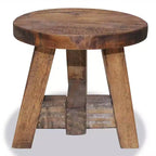 vidaXL Tabouret Divers Bois d'acajou massif Compact Durable Tabouret Rond